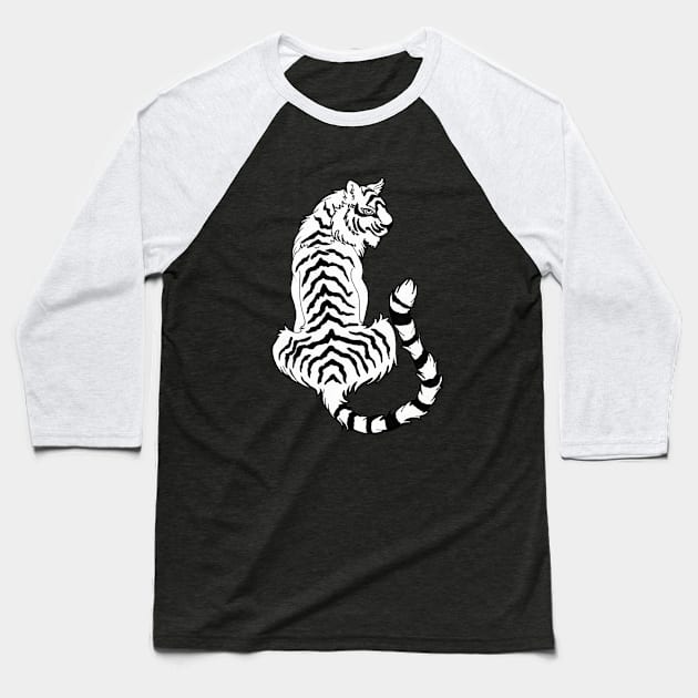 Chinese Zodiac Series - Tiger Baseball T-Shirt by WillowSeeker